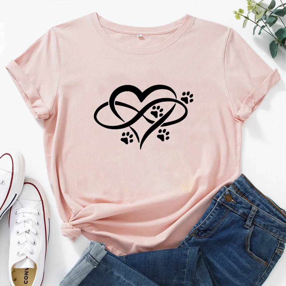 

Женская футболка с принтом Love Bear Foot, Повседневная футболка с круглым вырезом и коротким рукавом, в стиле Харадзюку