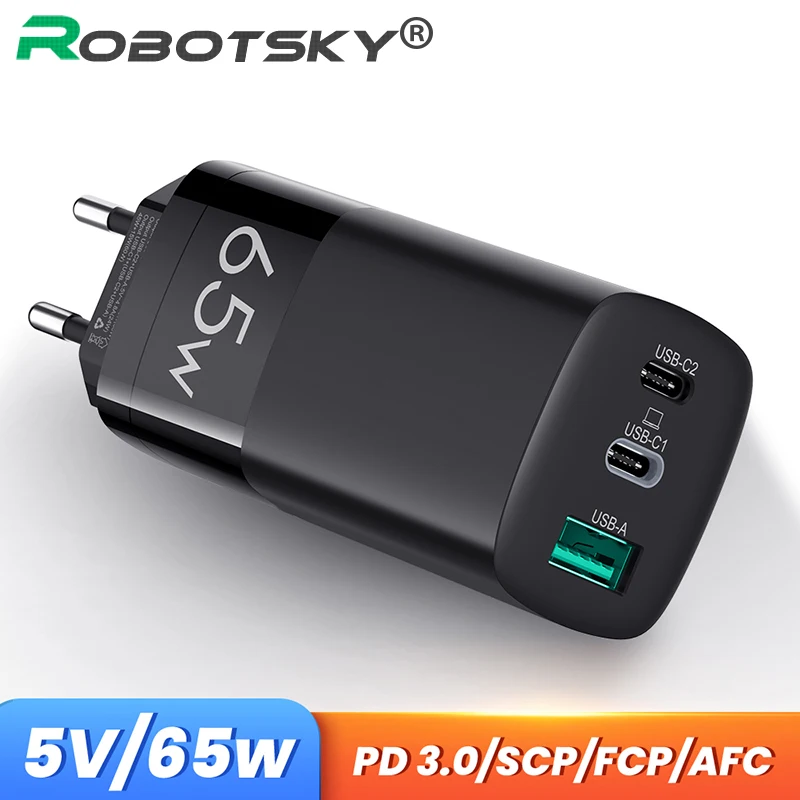 Устройство зарядное сетевое с USB портом 65 Вт QC 4 0 3 0|Зарядные устройства для
