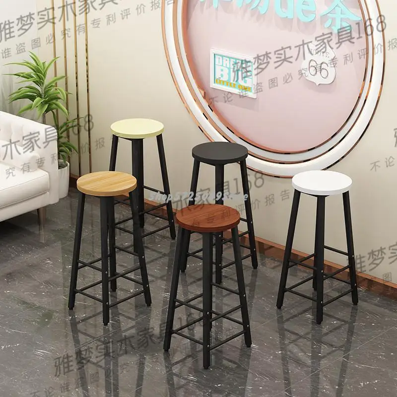 Барный стул для балкона магазина молочного чая высокий стол современная простая