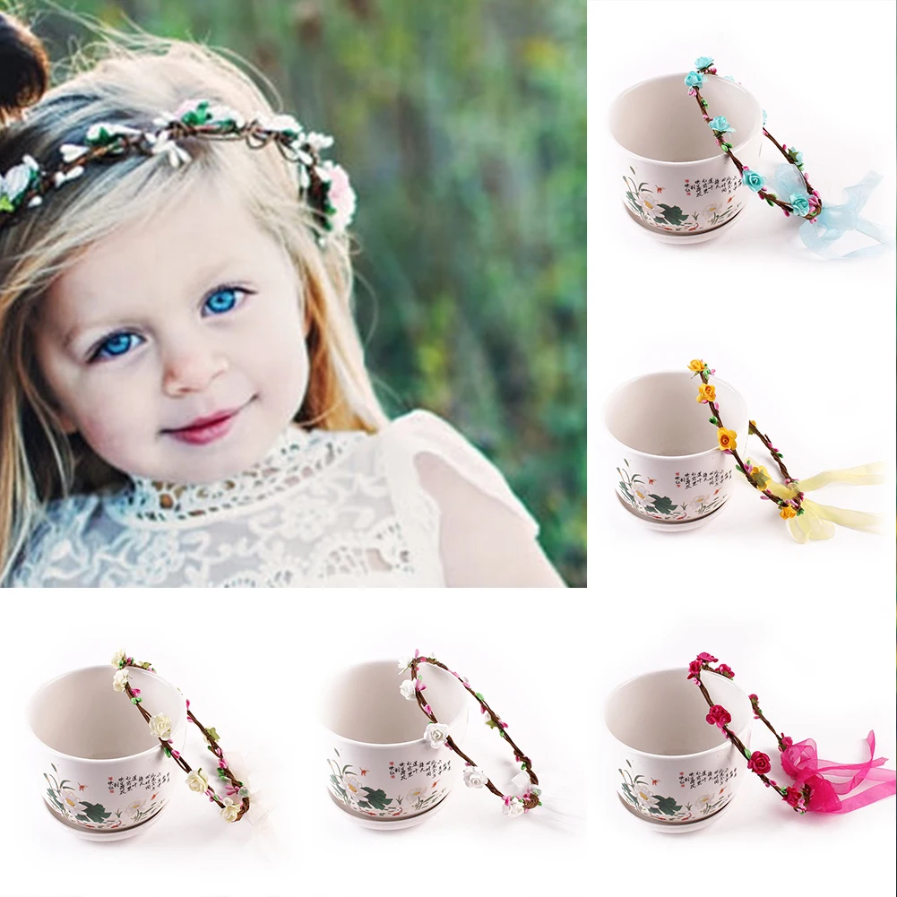 Повязка на голову с розой для маленьких девочек милая повязка брендовые