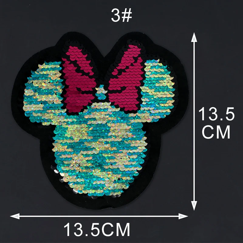 Нашивки с вышивкой в виде сердца расшитые блестками мышкой Кита собаки из