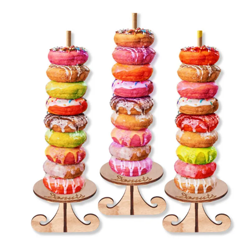 1 шт детский душ деревянный пончик рамка украшение день рождения украшения