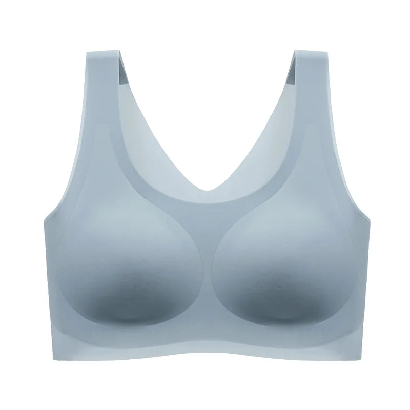 

Latex Bra Seamless Bra Women's Underwear Display Chest Small Push-up Bra with Padded Vest Top