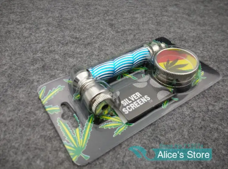 Новинка 1 комплект модных металлических курительных трубок с крышкой +