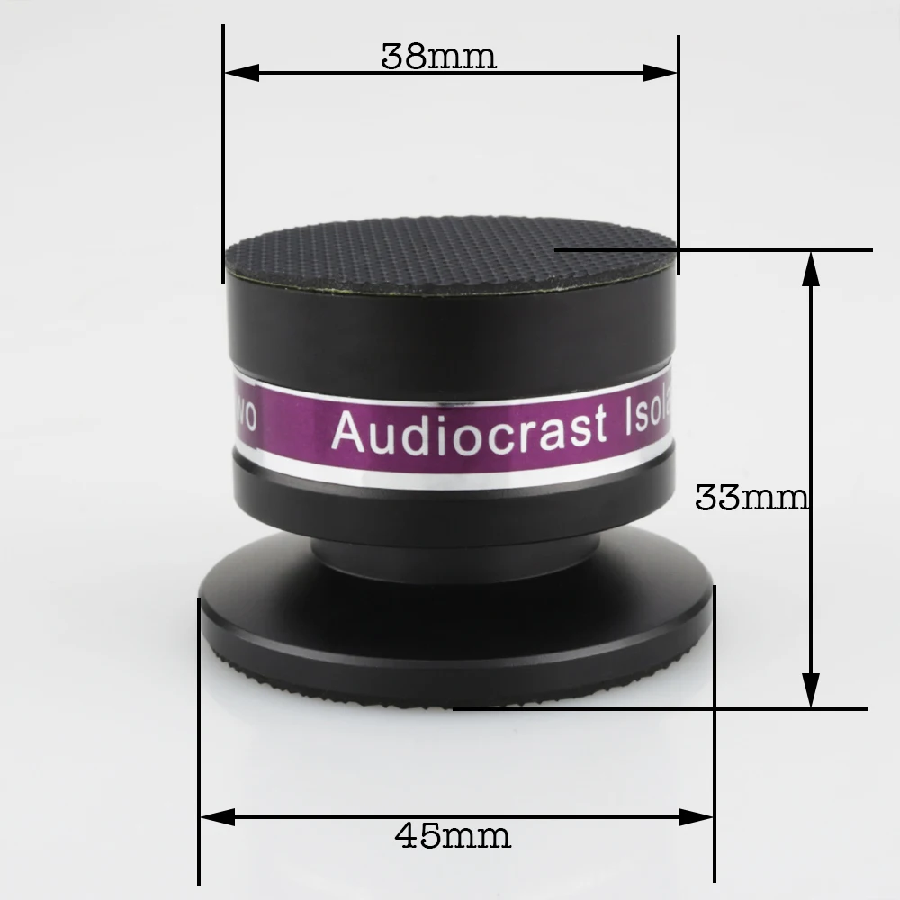 New 4PCS IF03S/IF03B Aluminium Black & silver Shockproof Spike+Pad Isolation Stand HiFi Amplifiers