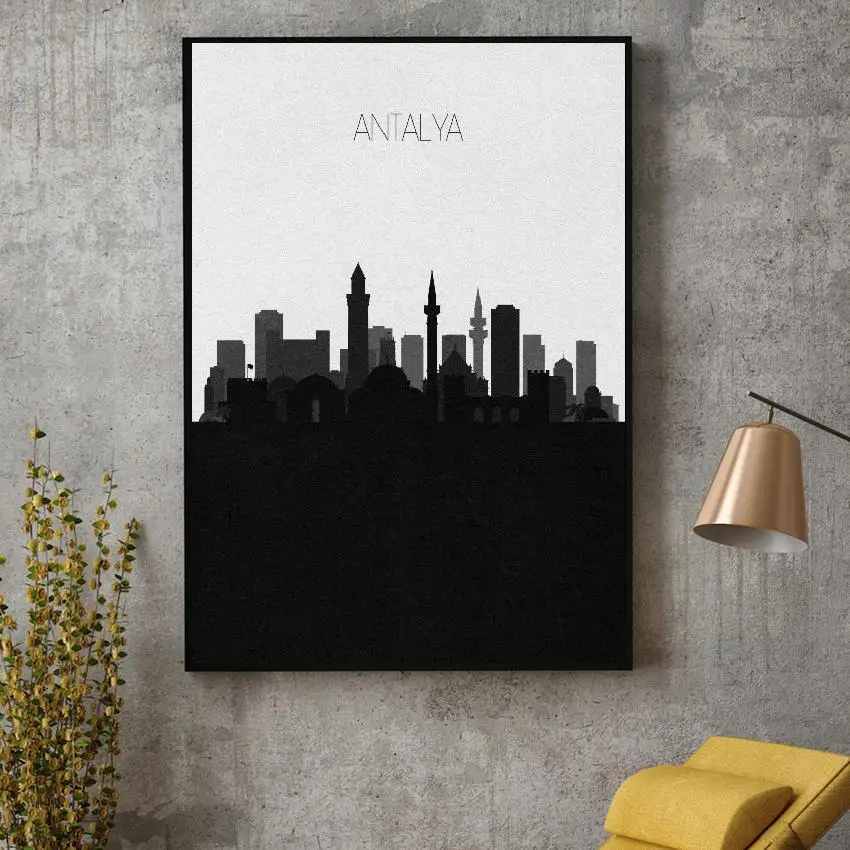 

Antalya Skyline Canvas Painting Wall Art Pictures Prints Home Decor Wall Poster Decoration For Living Room