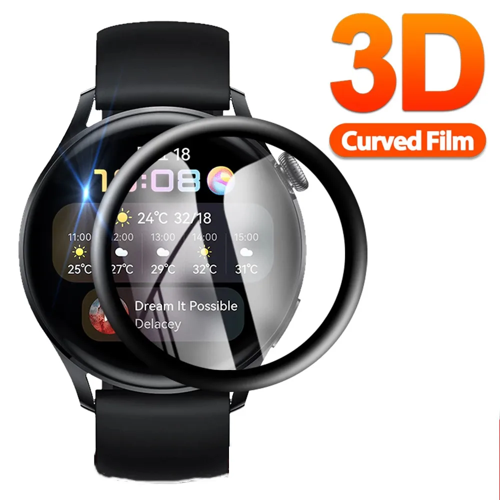 

3D Защита экрана для Huawei Watch 3 Pro 3pro полное покрытие из мягкого стекловолокна Защитная пленка для Huawei Watch3 pro Чехол для экрана