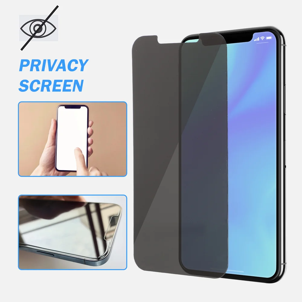 

1 Set Tempered Glass Protective Films Compatible with iPhone12 Pro Max (Black)