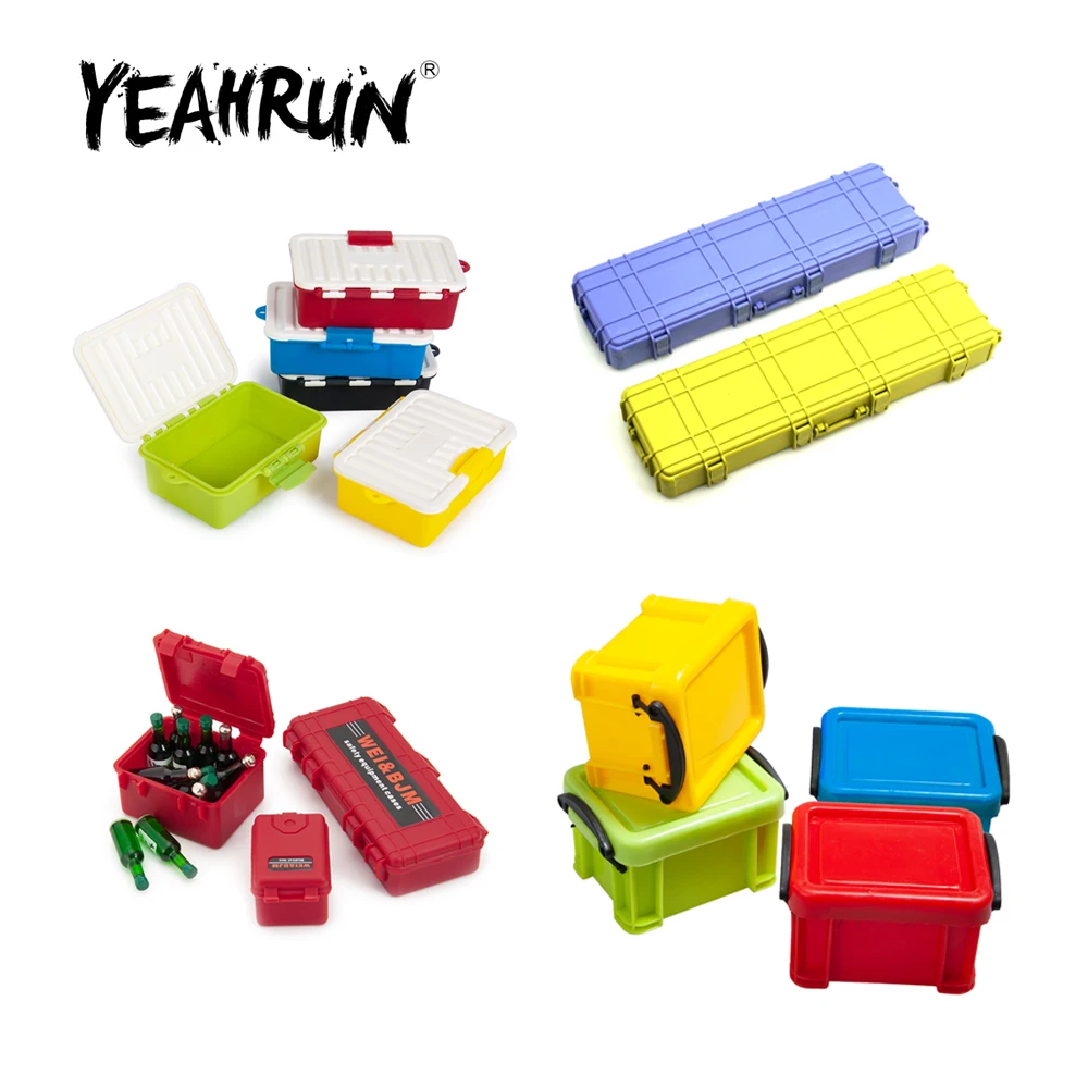 

YEAHRUN пластик имитация Мини ящик для хранения украшения аксессуары для Traxxas TRX-4 осевой SCX10 Tamiya по супер скидке 1/10 1/12 Радиоуправляемый автомоби...