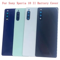 battery cover rear door panel housing case for sony xperia 10 ii back cover with camera lens replacement part