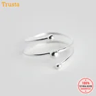 Trustdavis кольцо из серебра 100% пробы, мода для женщин, двойные спиральные бусы, размер для девочек-подростков, DA128
