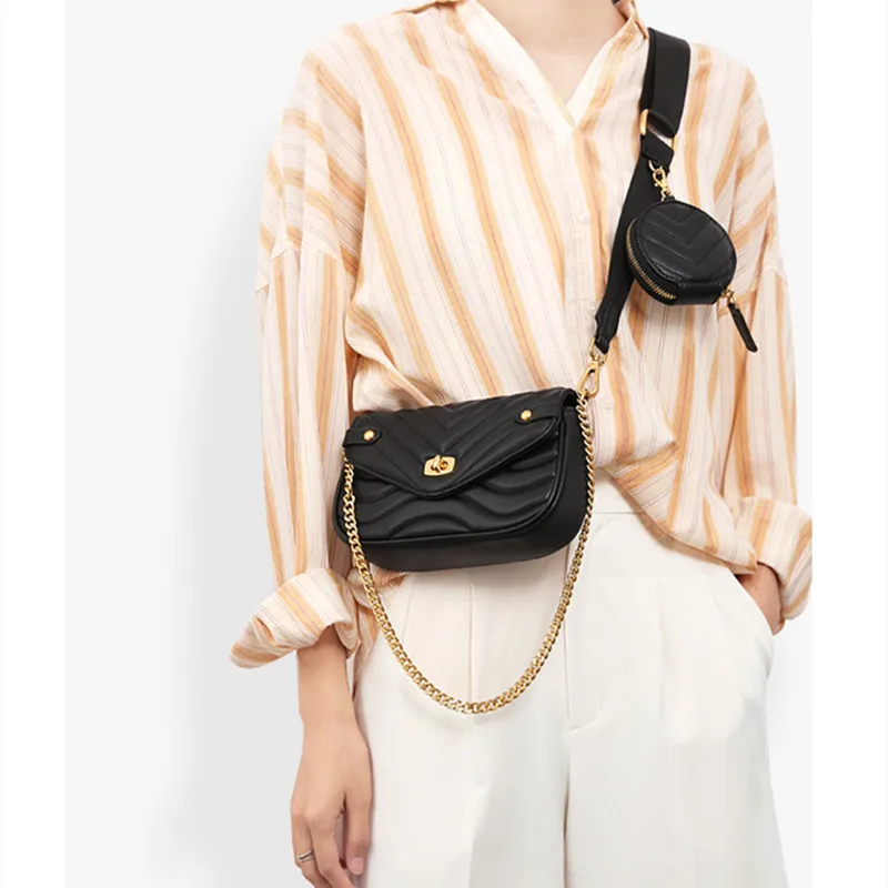 Маленькие сумки через плечо для женщин роскошная дизайнерская кожаная дамская