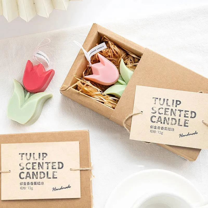 Свечи из соевого воска в форме тюльпана | Дом и сад