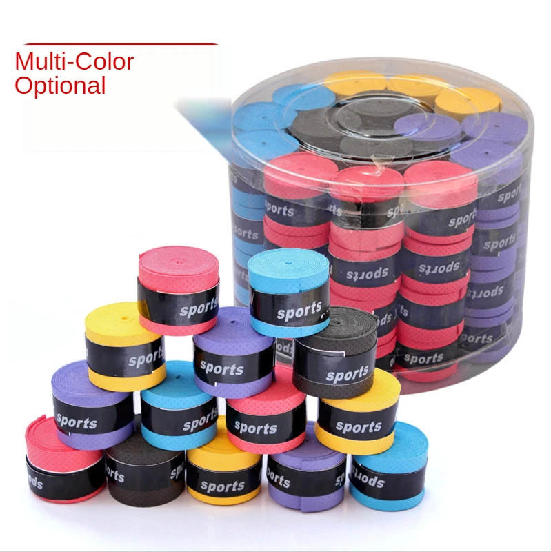 

60pcs Suit Non-slip Breathable Sports Grip Anti-sweat Belt Tennis Grip Tape Badminton Racket Grip Anti-sweat Belt