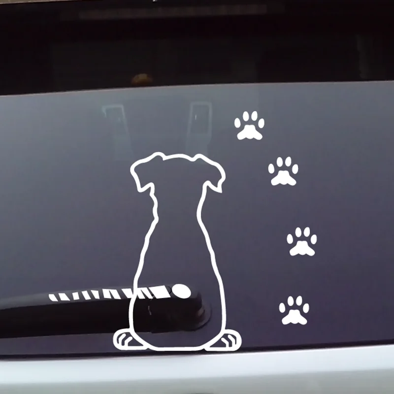 

Cute and Funny Puppy Rear Window Personality Decals Waterproof Reflective Car Stickers
