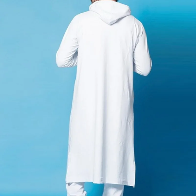 2019 мусульманский арабский халат Новинка мужское платье однотонная Длинная