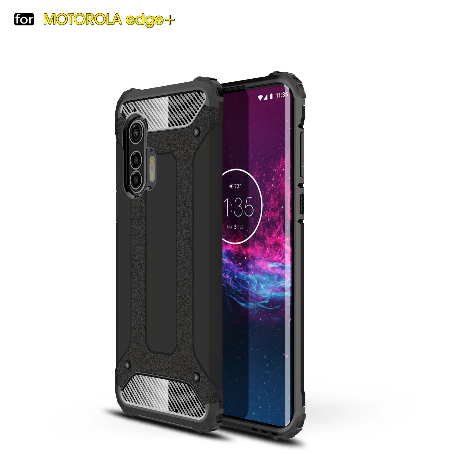 

Fashion Shockproof Case For Motorola Edge Plus Rugged Layer Armor Protection Mobile Phone Shells