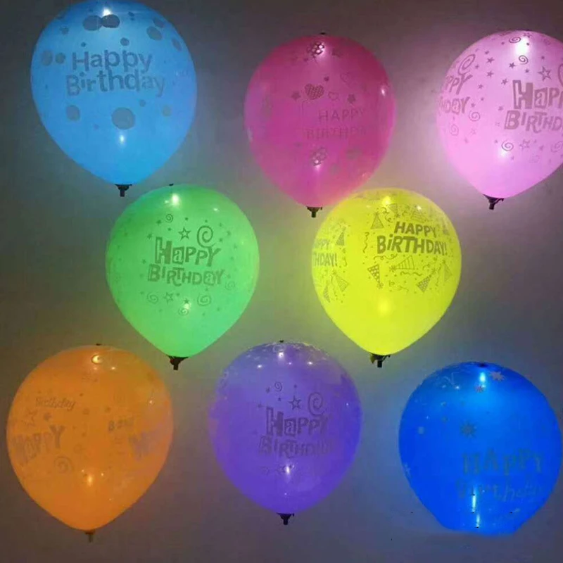 

Luminous LED Colorful Light Toy Balloon Heart Love Latex Balloons Baby Shower Birthday Wedding Party Decoration Supplies