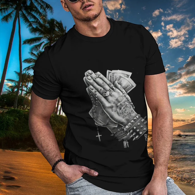 

2021 Summer New Style 3D Personality Pattern Printing Hip Hop Cool Handsome Men's T-Shirt Oversized Short Sleeve XXS-6XL
