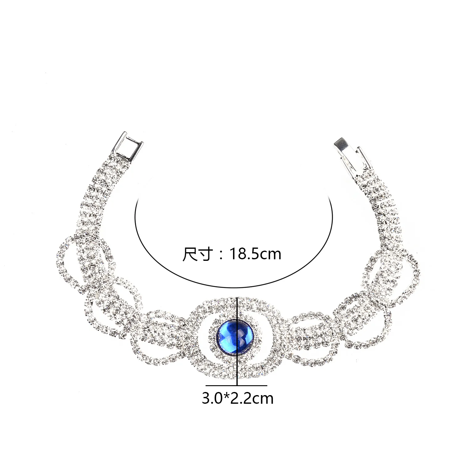 

100% 925 Silver Sterling Blue Sapphire Charm Bracelets for Women Pulseira Feminina Pulseras De Ley 925 Mujer Sapphire Jewelry