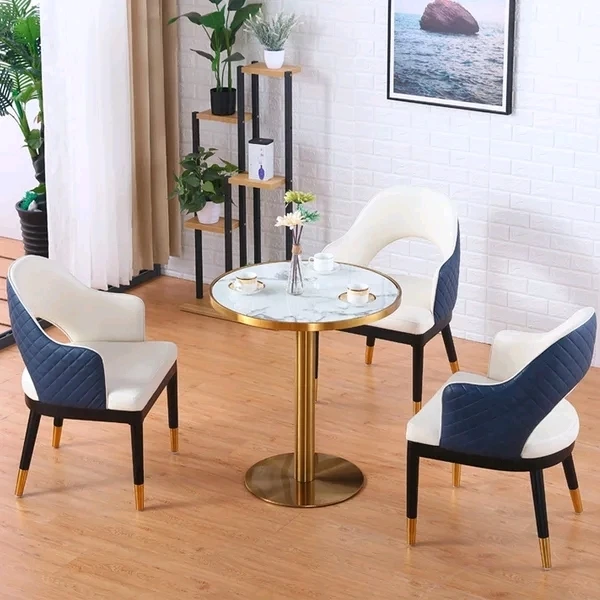 

ChinaFurniture Alternative Processing Factory Modern Light Luxury Fabric Wooden Foot Bracket Dining Chair Table Combination