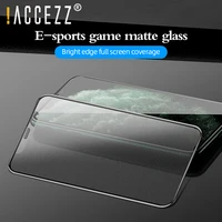 accezz 9d matte frosted tempered glass screen protector for iphone 12 mini pro max full cover anti fingerprnt protective film