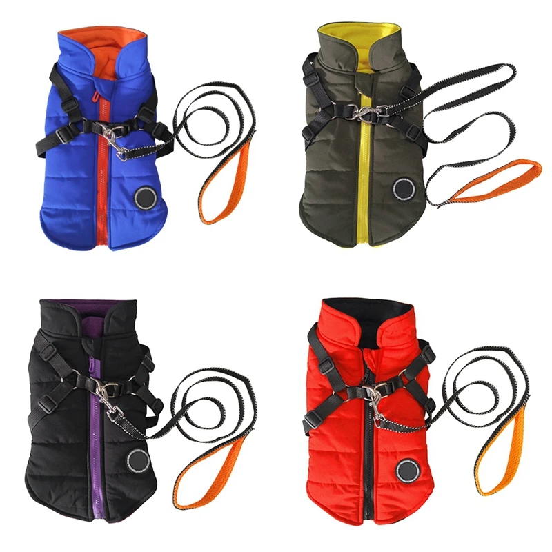 Одежда из хлопка для домашних животных с поводком маленьких средних собак на