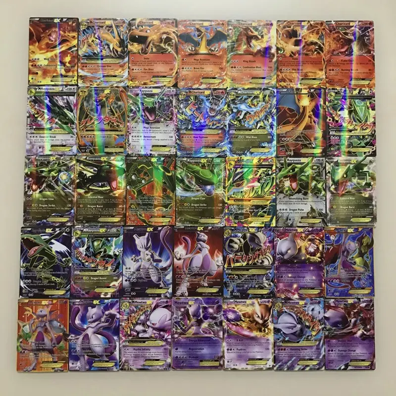 200 шт. GX MEGA блестящая Строительная карта 25 100 альбом Pokemon Kaarten карточка для продажи