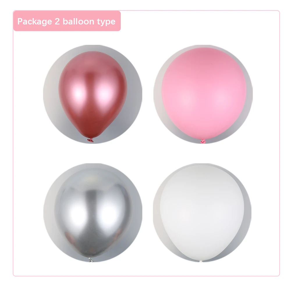 

103PCS Pink Balloon Garland Arch Kit White Gold Latex Air Balloons Baby Shower Girl Birthday Party Wedding Decorations Supply