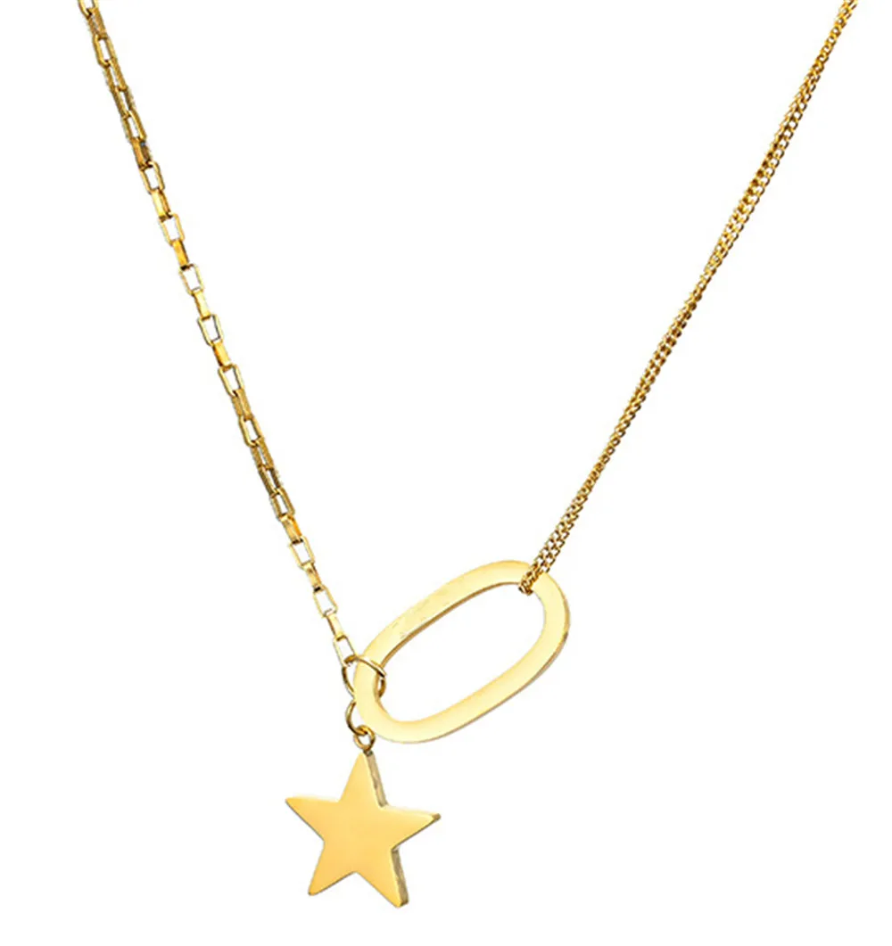 Овальная звезда из нержавеющей стали 316L минималистичное элегантное