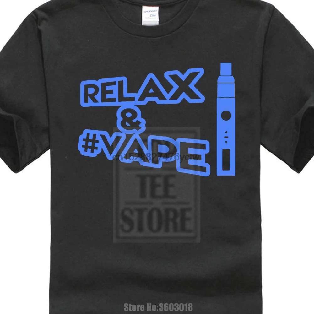 Фирменная Новинка 2018 Летняя мужская футболка Распродажа Расслабляющая Vape Vaper