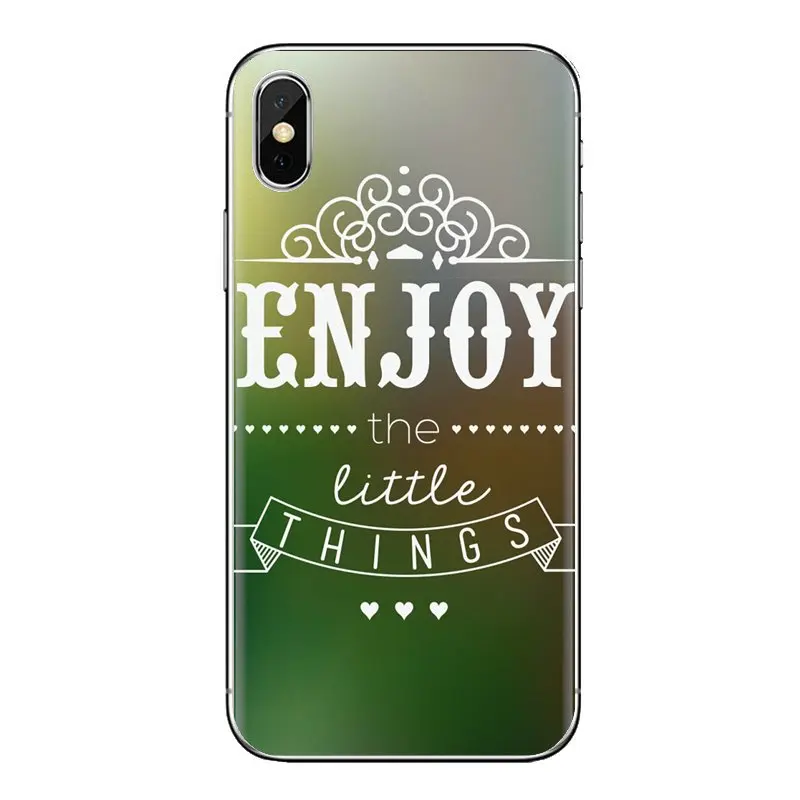 For Samsung Galaxy S2 S3 S4 S5 MINI S6 S7 edge S8 S9 Plus Note 2 3 4 5 8 Coque Fundas Enjoy The Little Things You Won Miss Cover |