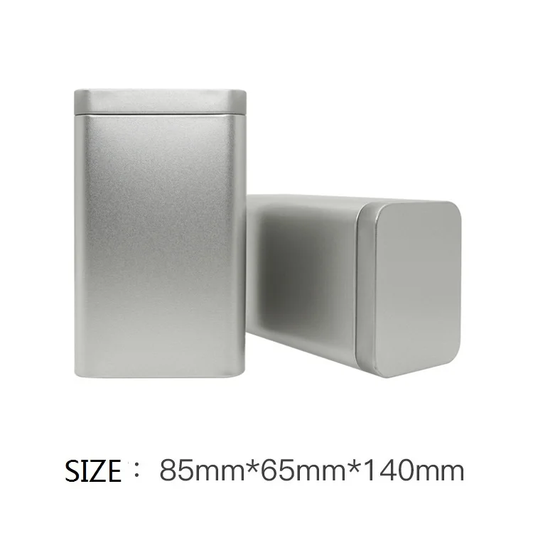 D 80x65x140mm Однотонная жестяная чайная коробка, квадратная жестяная коробка, металлические упаковочные банки, 6 шт., переносная герметичная коробка для хранения, кухонный органайзер для еды - Цвет: D 80x65x140mm