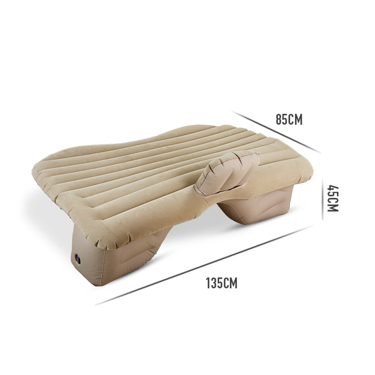 

2 Colors 135X85X45cm Flocking Vehicle Cushion Air Bed Inflatable Mattress Car Beds with Air-Pump Pillow Carrying Bag