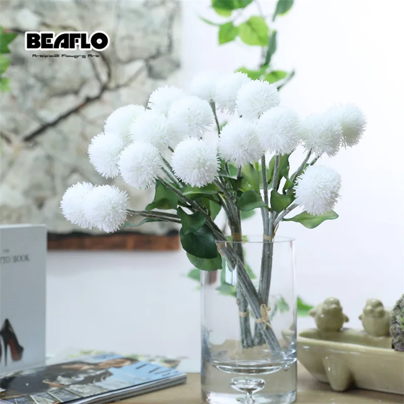 1 Bouquet 6 heads Artificial Flowers Fake Silk flores Balls Wedding Flower DIY Home Garden Decoration fake plants Accessories | Дом и сад