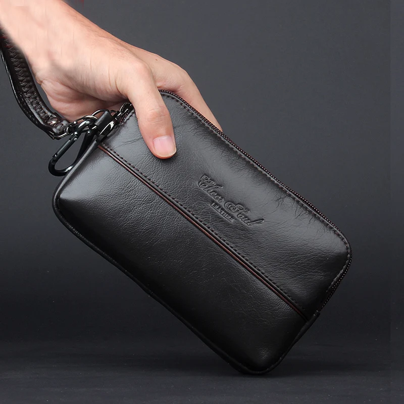 Сумка клатч мужская из натуральной кожи на пояс|bags mini|bag genuine leatherman hand bag |