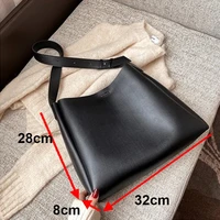 Ansloth Women Bags Luxury Brand 2021 New Solid Color PU Leather Shoulder Bags Simple Large Capacity Crossbody Bags Totes HPS1041