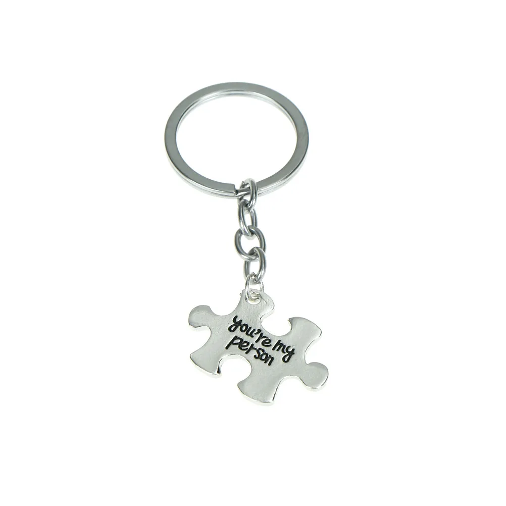 2 шт. с гравировкой букв влюбленные пары брелки для ключей Ты мой человек подарок