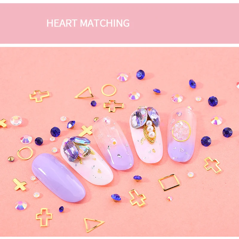 Разноцветные Стразы для ногтей блестящие бусины неправильной формы маникюра