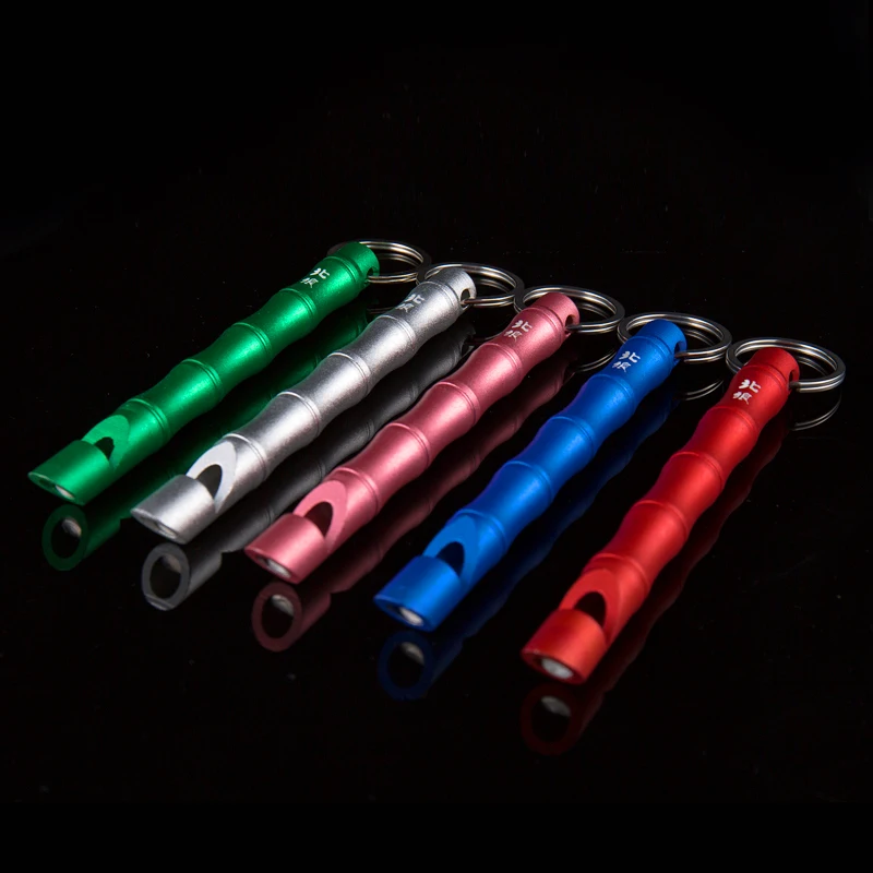Новый алюминиевый аварийный свисток для выживания брелок защитник пешего