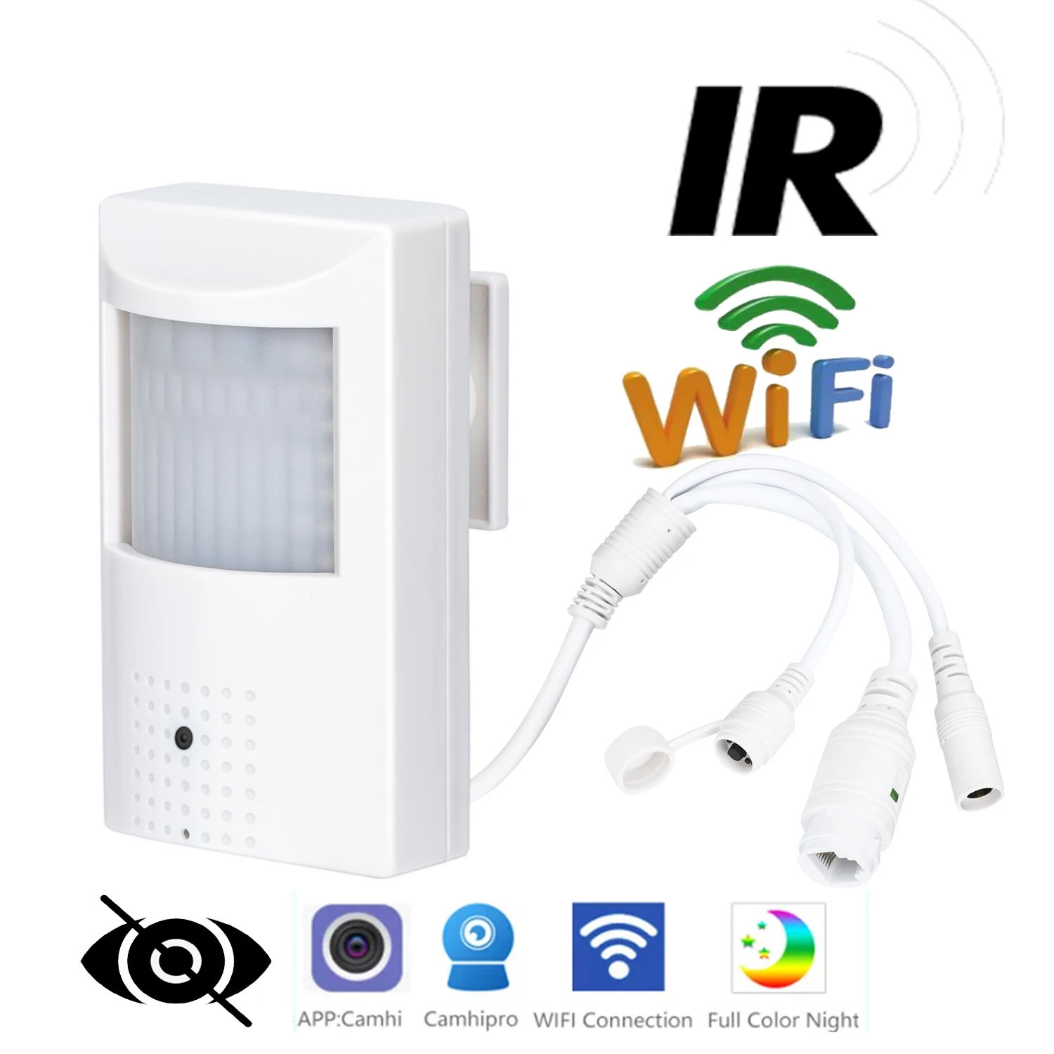 

WIFI Micro SD Card Slot 720P 960P 1080P 3MP 5MP PIR Style Onvif Wired Wireless IP Camera Invisible 940nm IR LED Built-in Audio