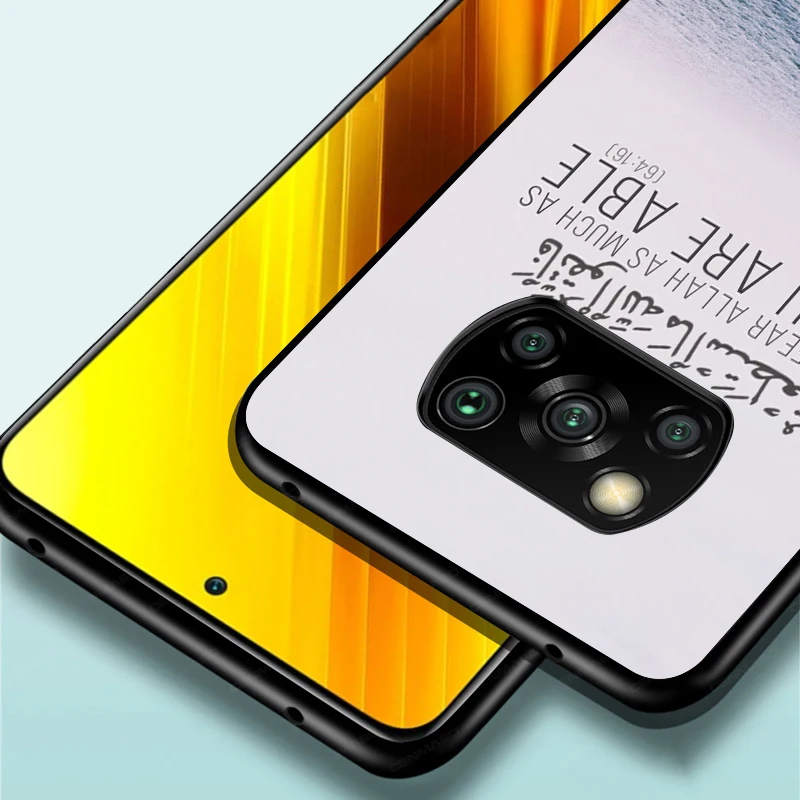 

Black TPU Soft Silicone Cover Muslim script for Xiaomi Mi Note 10T 10 Ultra 9T 9 8 Pro Lite SE 5G Phone Case