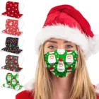 Одноразовая маска для лица, маски для взрослых, 10 шт., унисекс, 23 Цвета, Рождественская, снежинка, снеговик, Санта, маски с принтом, 3-слойная маска для рта