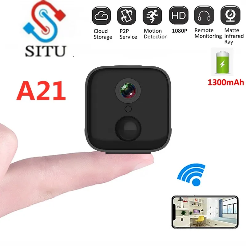 A21 HD мини WiFi камера 1080P ИК Ночное Видение Домашняя безопасность IP CCTV Обнаружение