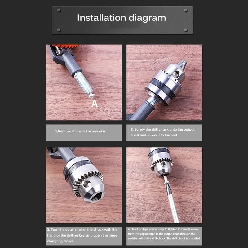 

Hand Drill 1/4 3/8 Inch Powerful Manual Drill Double Gears Hand Shake Manual Drilling Tool for Woodworking Drill Teaching Crank