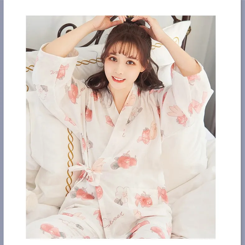 

XIFER Pregnant Women Homewear Nursing Clothes Spring and Autumn Cotton Gauze Breathable Maternal Postpartum Pajama Breastfeeding