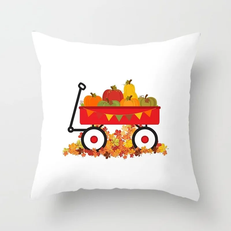 18 ''Elife полиэстер Хэллоуин Спасибо Давая наволочка искусственная Тыква