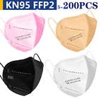 FFP2 маска для лица KN95, маски для лица с 5-слойным фильтром, защитная маска от гриппа, Пылезащитная маска для рта, дышащие маски, черные маски и т. д.