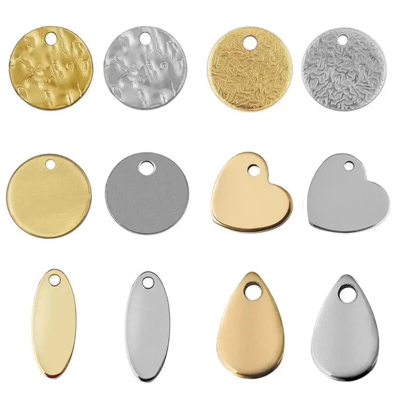 

20-40 шт шармы из нержавеющей стали круглый кулон в форме сердца, украшения для браслет серьги ожерелье DIY Подвески для изготовления украшений