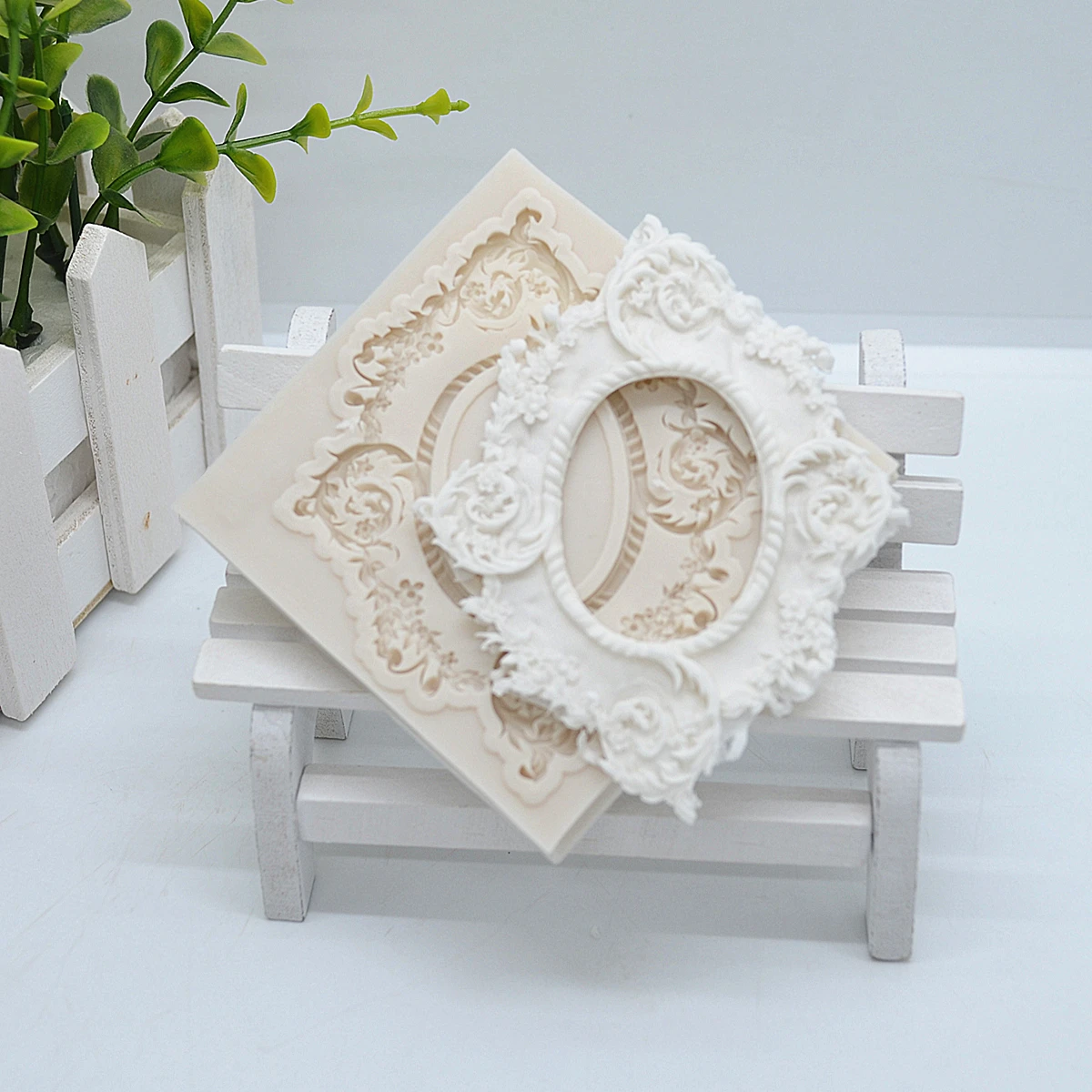 

Photo Frame Fondant Silicone Mold for DIY Pastry Cupcake Dessert Lace Cake Decoration Kitchen Accessories Baking Tool